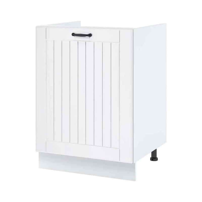 LESJA konyhaszekrény polccal - szélesség 60 cm, fehér, lábak 10 cm