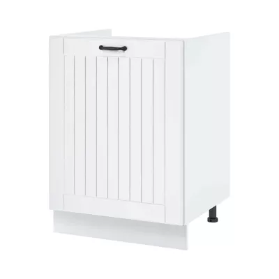 LESJA konyhaszekrény polccal - szélesség 60 cm, fehér, lábak 15 cm