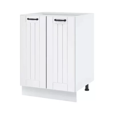 LESJA kétajtós alsó szekrény - szélesség 60 cm, fehér, lábak 15 cm