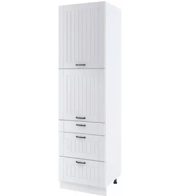 LESJA kombinált élelmiszerszekrény - szélesség 60 cm, fehér, lábak 10 cm