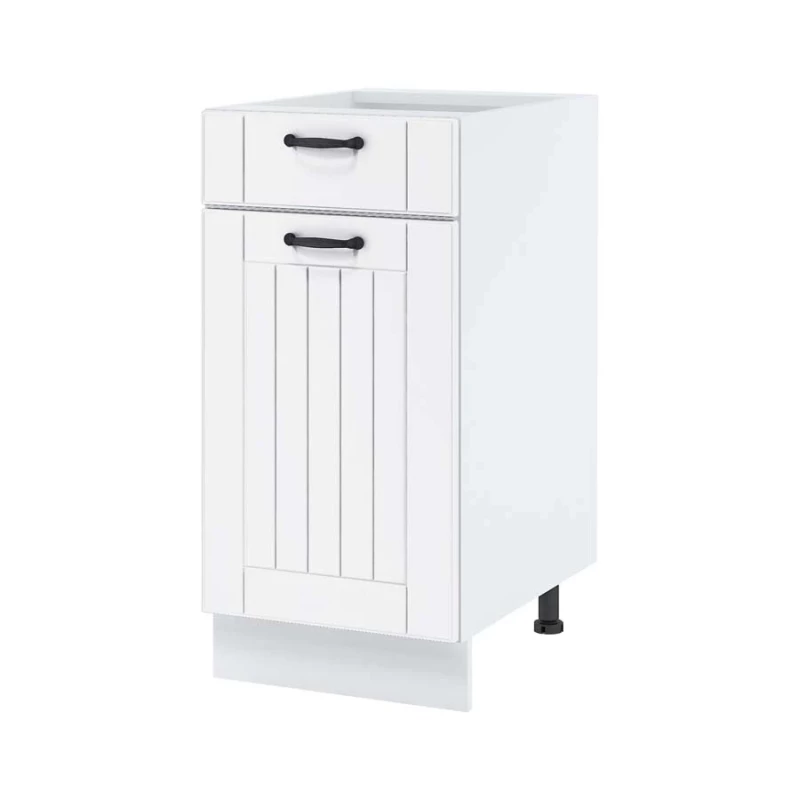LESJA kombinált alsószekrény - szélesség 40 cm, fehér, lábak 10 cm