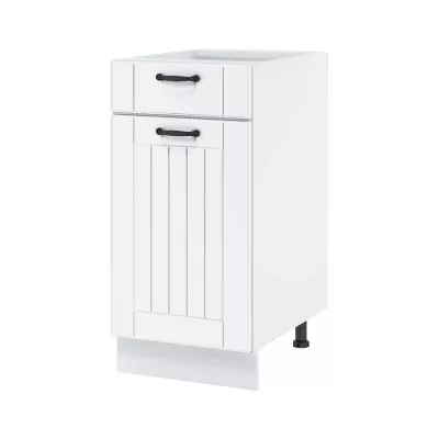 LESJA kombinált alsószekrény - szélesség 40 cm, fehér, lábak 10 cm