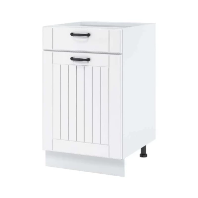 LESJA kombinált alsószekrény - szélesség 50 cm, fehér, lábak 15 cm