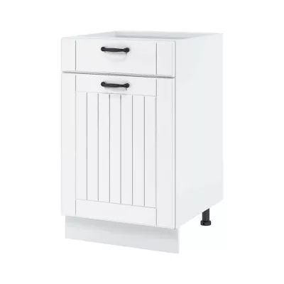 LESJA kombinált alsószekrény - szélesség 50 cm, fehér, lábak 15 cm