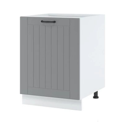 LESJA konyhasziget - szélesség 60 cm, szürke / fehér, lábak 10 cm