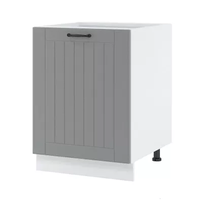 LESJA konyhasziget - szélesség 60 cm, szürke / fehér, lábak 15 cm