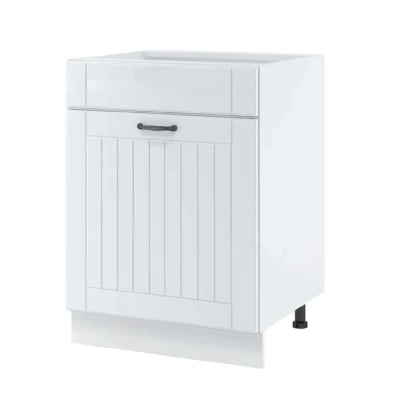 LESJA fiókos mosdószekrény - szélesség 60 cm, fehér, lábak 10 cm