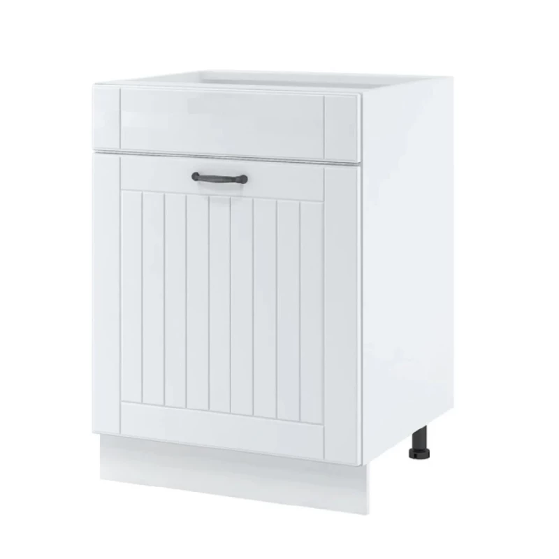 LESJA fiókos mosdószekrény - szélesség 60 cm, fehér, lábak 10 cm