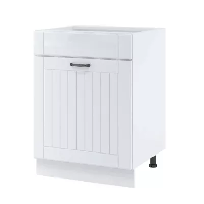 LESJA fiókos mosdószekrény - szélesség 60 cm, fehér, lábak 10 cm