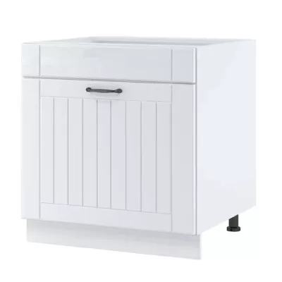 LESJA fiókos mosdószekrény - szélesség 80 cm, fehér, lábak 15 cm