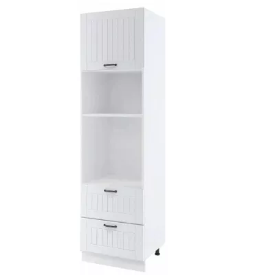 LESJA beépített gépekhez való kombinált szekrény - szélesség 60 cm, fehér, lábak 15 cm