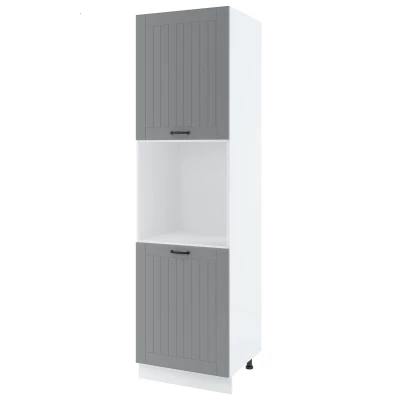 LESJA beépített sütőhöz való konyhaszekrény - szélesség 60 cm, szürke / fehér, lábak 10 cm