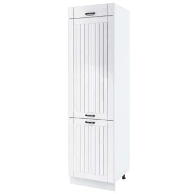 LESJA beépített hűtőszekrényhez való szekrény - szélesség 60 cm, fehér, lábak 15 cm