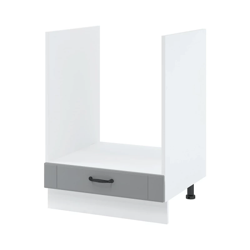 LESJA beépített sütőszekrény - szélesség 60 cm, szürke / fehér, lábak 15 cm