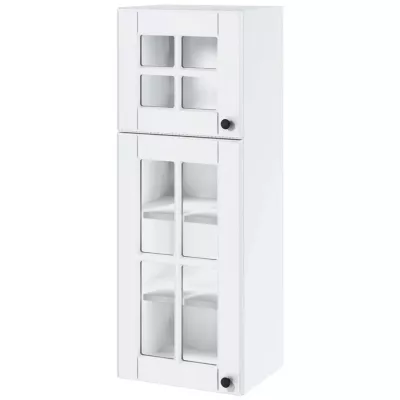 LESJA üveges faliszekrény - szélesség 40 cm, fehér