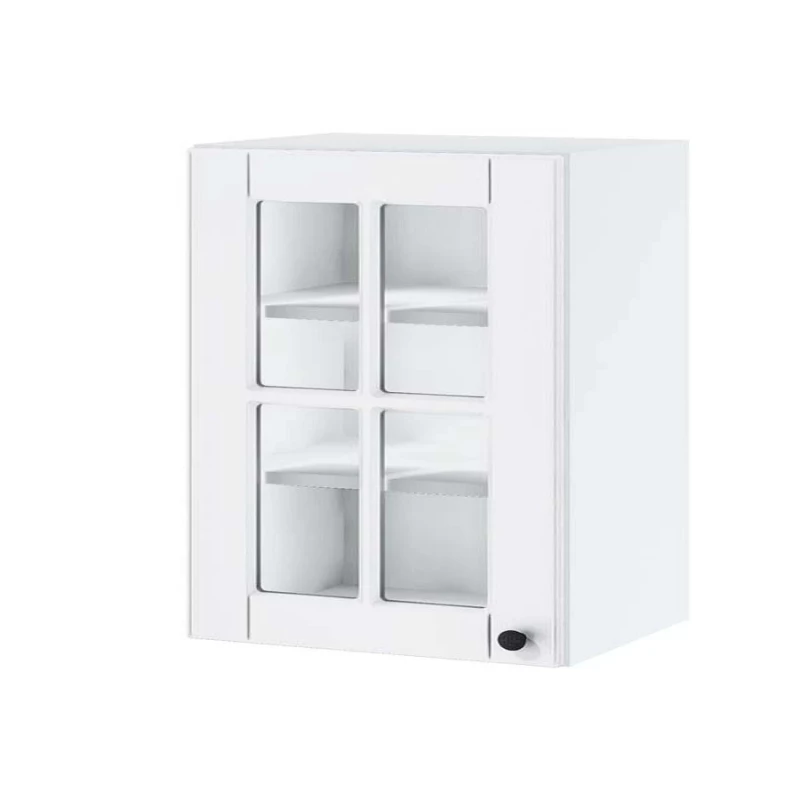 LESJA egyajtós üvegszekrény - szélesség 60 cm, fehér