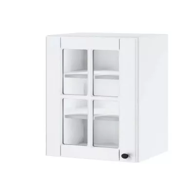 LESJA egyajtós üvegszekrény - szélesség 60 cm, fehér