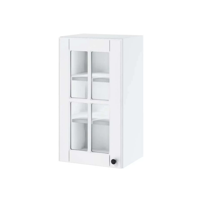 LESJA egyajtós üvegszekrény - szélesség 40 cm, fehér