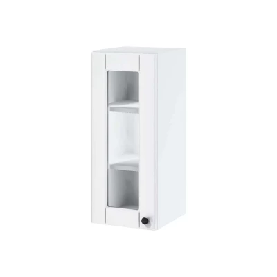 LESJA egyajtós üvegszekrény - szélesség 30 cm, fehér