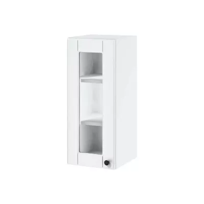 LESJA egyajtós üvegszekrény - szélesség 30 cm, fehér