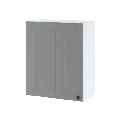 LESJA felső szekrény csepegtetővel - szélesség 60 cm, szürke / fehér