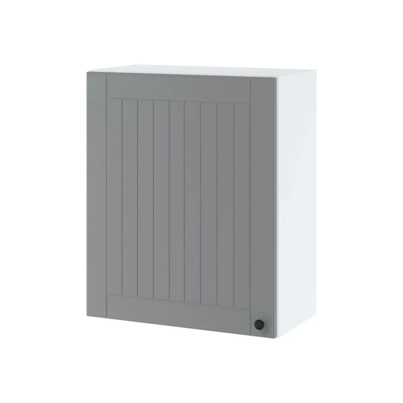 LESJA felső szekrény csepegtetővel - szélesség 60 cm, szürke / fehér