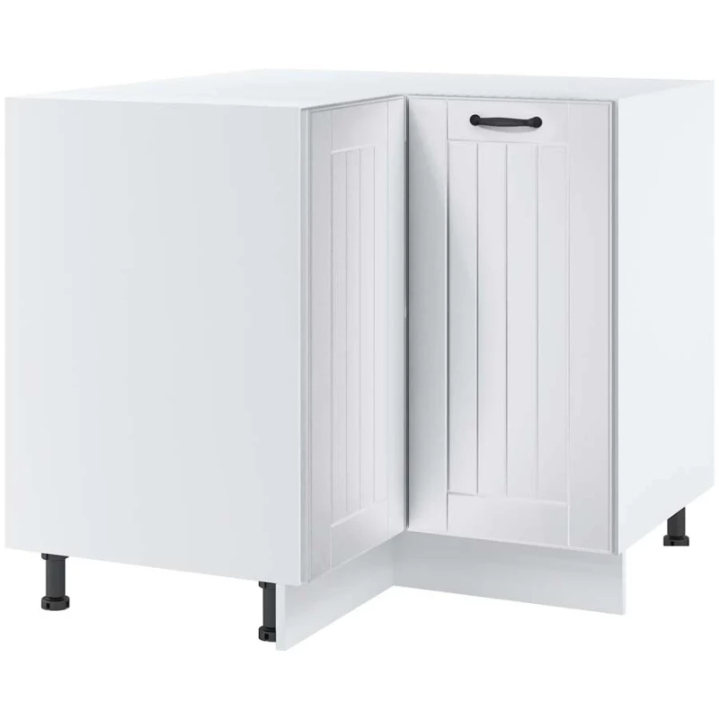 LESJA alsó sarokszekrény - szélesség 90 cm, fehér, lábak 10 cm