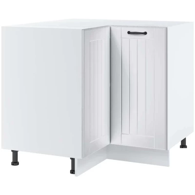 LESJA alsó sarokszekrény - szélesség 90 cm, fehér, lábak 15 cm
