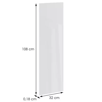 Oldalsó takarópanel AYLA konyhaszekrényhez - 32/108 cm, fényes fehér