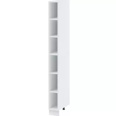 Magas konyhai polc AYLA - szélesség 20 cm, fehér, lábak 15 cm