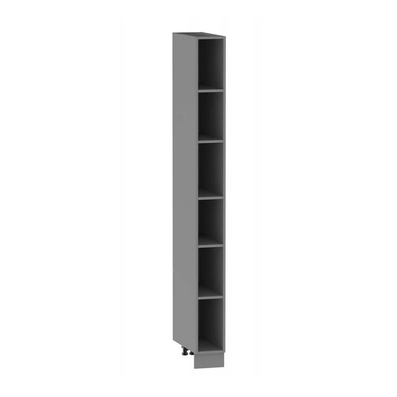 Magas konyhai polc AYLA - szélesség 20 cm, szürke, lábak 15 cm