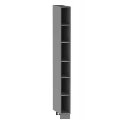 Magas konyhai polc AYLA - szélesség 20 cm, szürke, lábak 15 cm