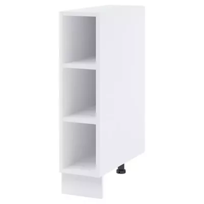 Alsó nyitott szekrény AYLA - szélesség 20 cm, fehér, lábak 10 cm