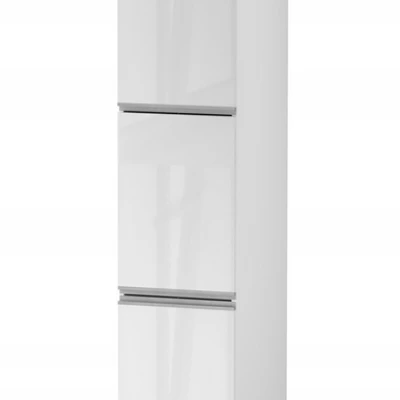 ADAMA élelmiszerszekrény - szélesség 60 cm, fényes fehér / fehér, lábak 10 cm