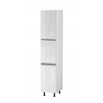 ADAMA élelmiszerszekrény - szélesség 60 cm, fényes fehér / fehér, lábak 10 cm
