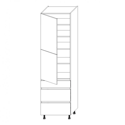 Kombinált élelmiszerszekrény IRENA - szélesség 60 cm, fényes fehér, lábak 10 cm