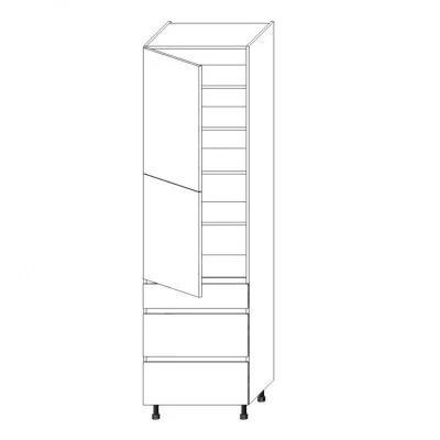 Kombinált élelmiszerszekrény IRENA - szélesség 60 cm, fényes fehér, lábak 10 cm