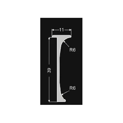 Sarokösszekötő léc 1. EGYSÉG - 60 cm, ezüst