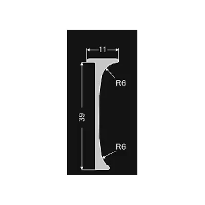 Sarokösszekötő léc 1. EGYSÉG - 60 cm, ezüst