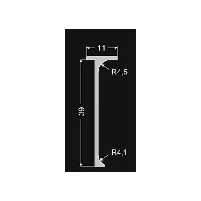 Sarokösszekötő léc 4. EGYSÉG - 60 cm, ezüst
