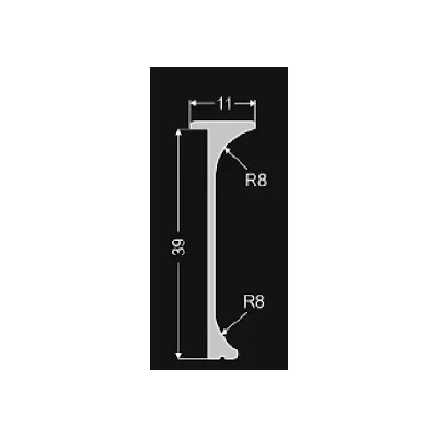 Sarokösszekötő léc 3. EGYSÉG - 60 cm, ezüst