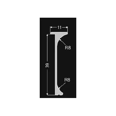 Sarokösszekötő léc 3. EGYSÉG - 60 cm, ezüst