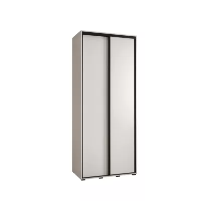 ASIRI 1 gardróbszekrény - 100/45 cm, fehér / fekete