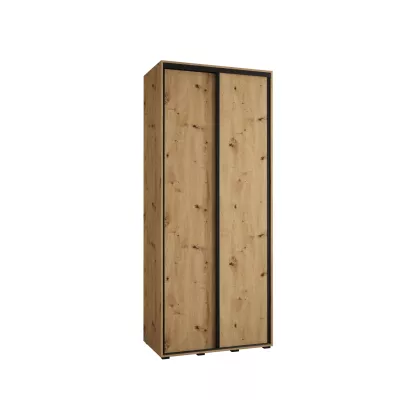 ASIRI 1 gardróbszekrény - 120/45 cm, artisan tölgy / fekete