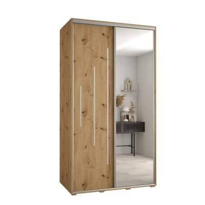 ASIRI 13 gardróbszekrény - 130/60 cm, artisan tölgy / ezüst