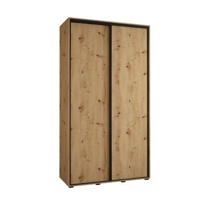 ASIRI 1 gardróbszekrény - 140/45 cm, artisan tölgy / fekete
