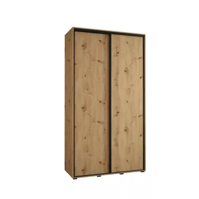 ASIRI 1 gardróbszekrény - 140/45 cm, artisan tölgy / fekete