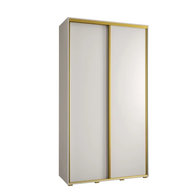 ASIRI 1 gardróbszekrény - 140/60 cm, fehér / arany