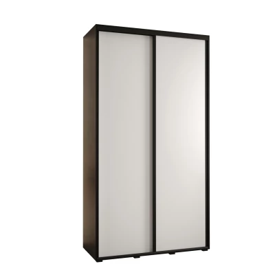 ASIRI 1 gardróbszekrény - 140/60 cm, fekete / fehér / fekete