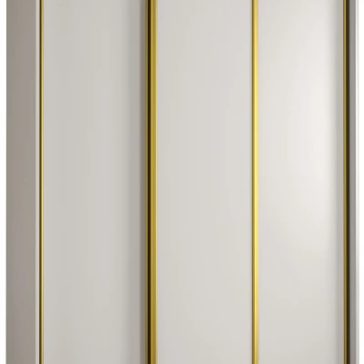 ASIRI 1 gardróbszekrény - 150/45 cm, fehér / arany